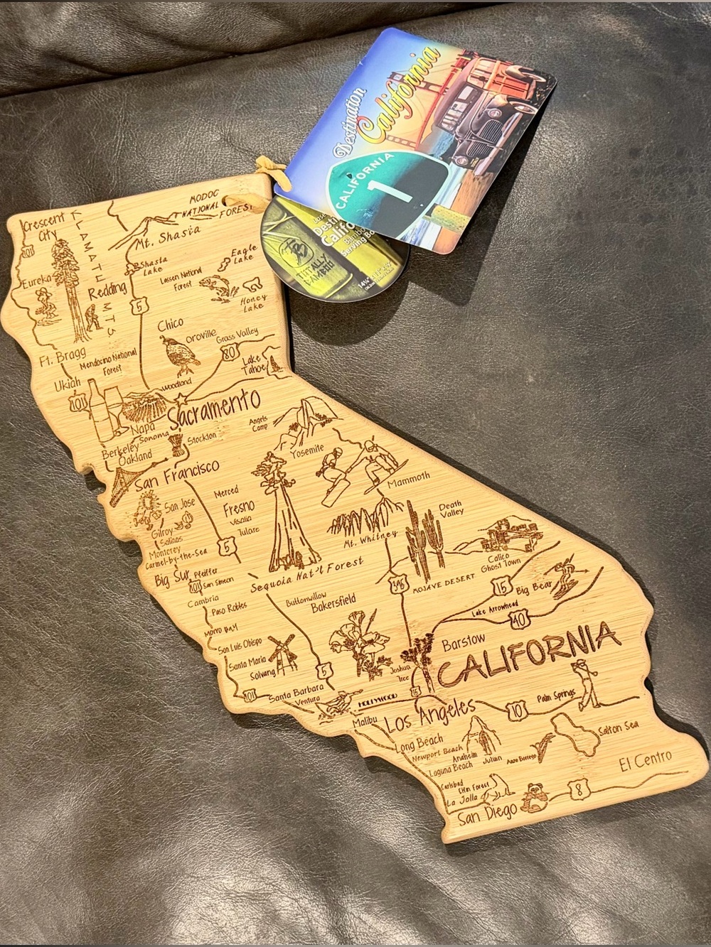 California Wooden State Cutting/Serving Board